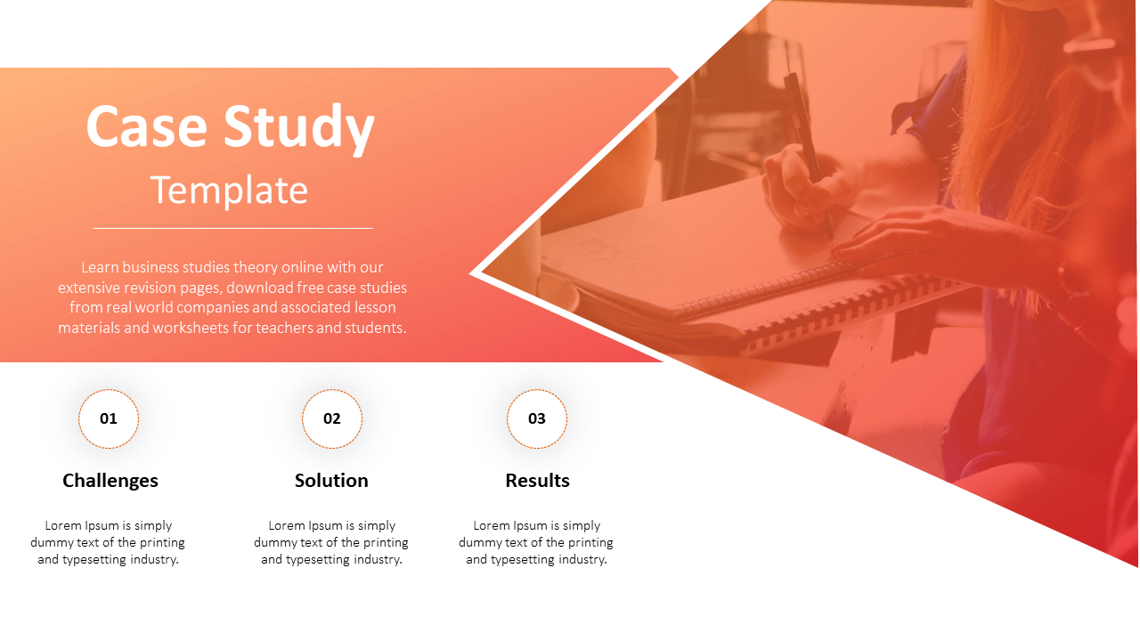 case study free template ppt